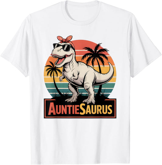 Auntiesaurus Dinosaur Aunt Cute Auntie Mother's Day Gifts T-Shirt