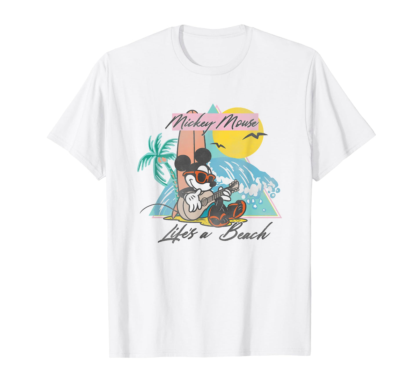 Disney Mickey And Friends Mickey Mouse Life's A Beach Logo T-Shirt