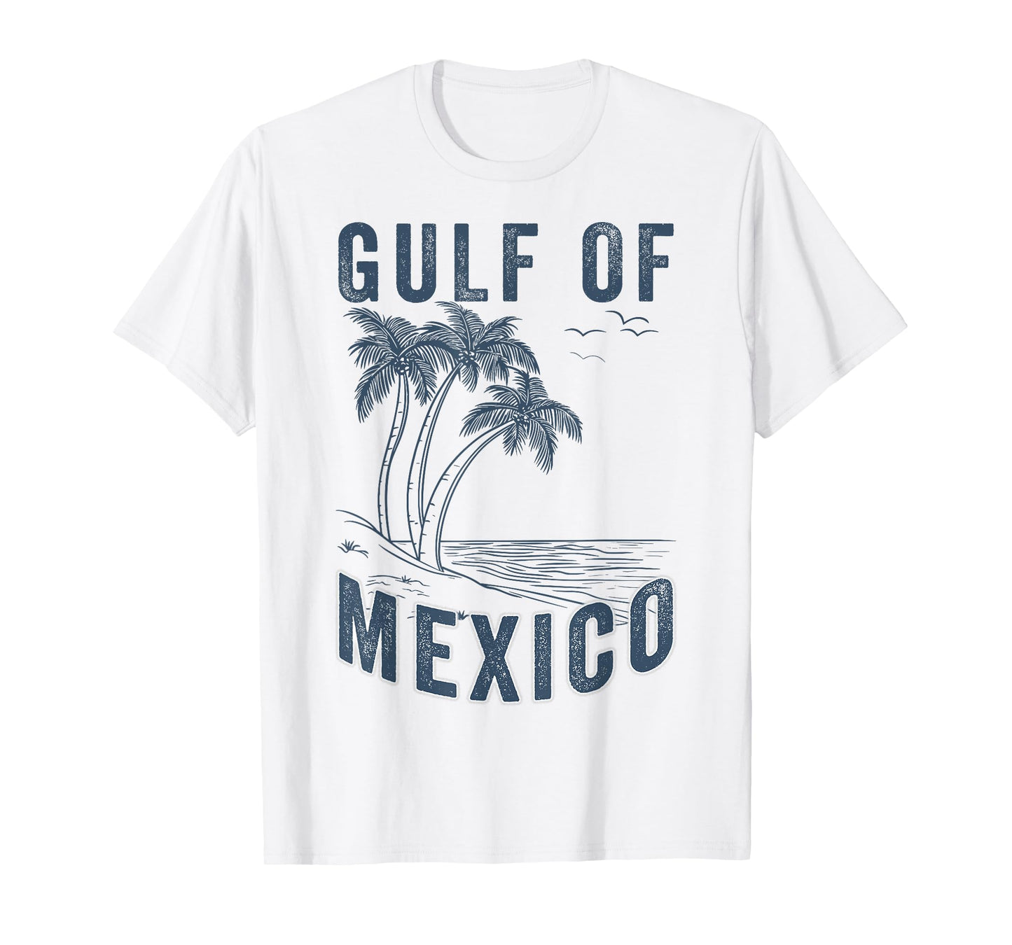 Gulf Of Mexico Minimalist Beach Retro Vintage Gulf Of Mexico T-Shirt