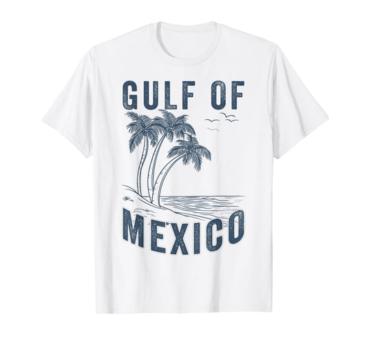 Gulf Of Mexico Minimalist Beach Retro Vintage Gulf Of Mexico T-Shirt