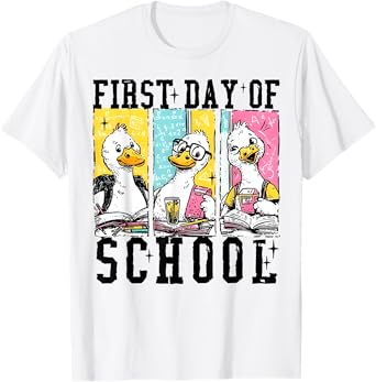 First Day Of School Funny Silly Goose Back To School Teacher T-Shirt