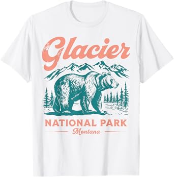 Glacier National Park retro T-Shirt
