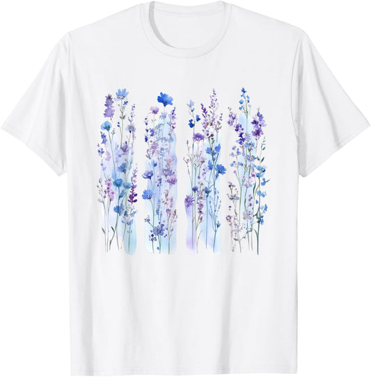 Coquette Brushstroke Summer Flower Floral Wildflower T-Shirt