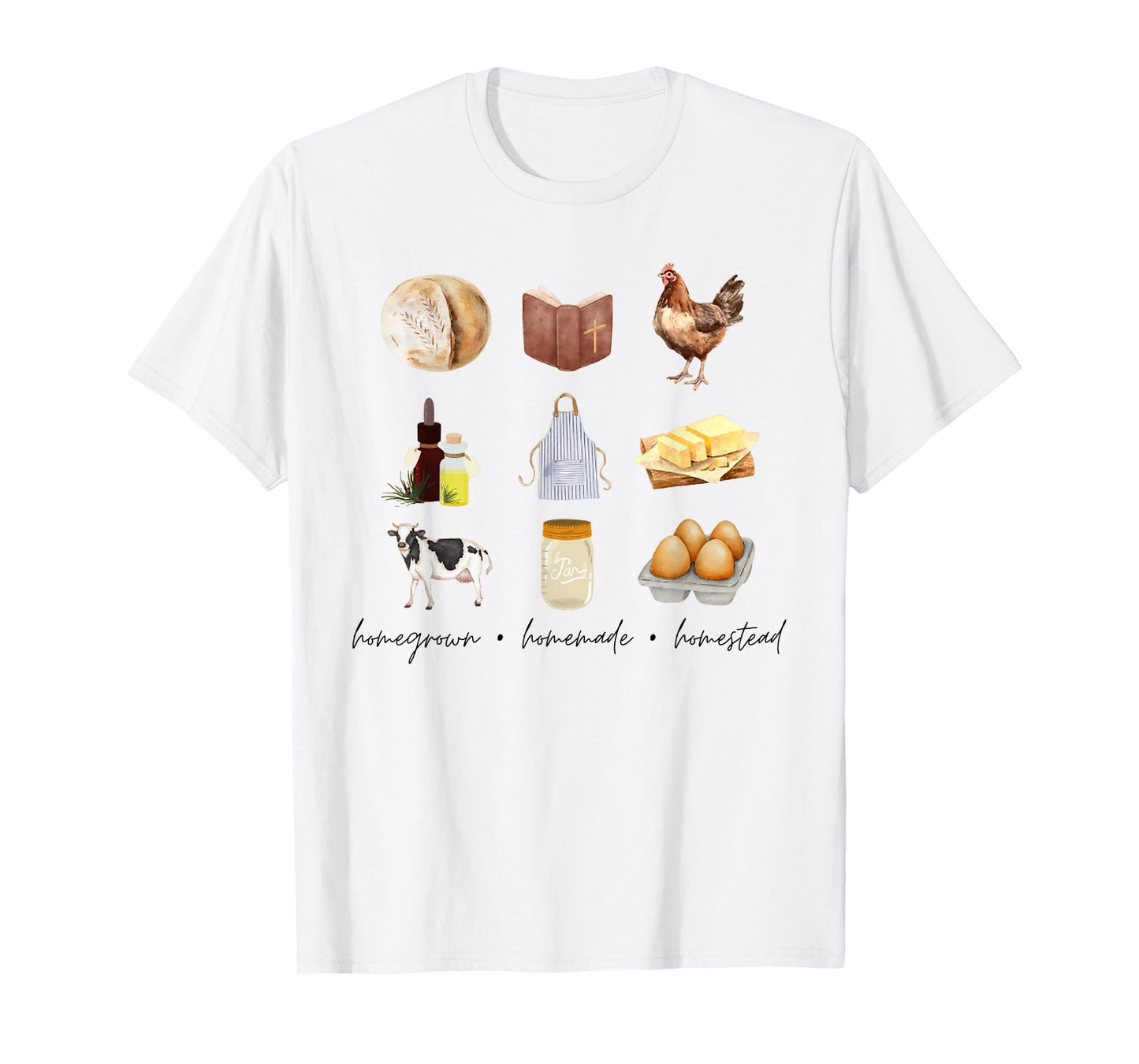 Homegrown Homemade Homestead T-Shirt, Small