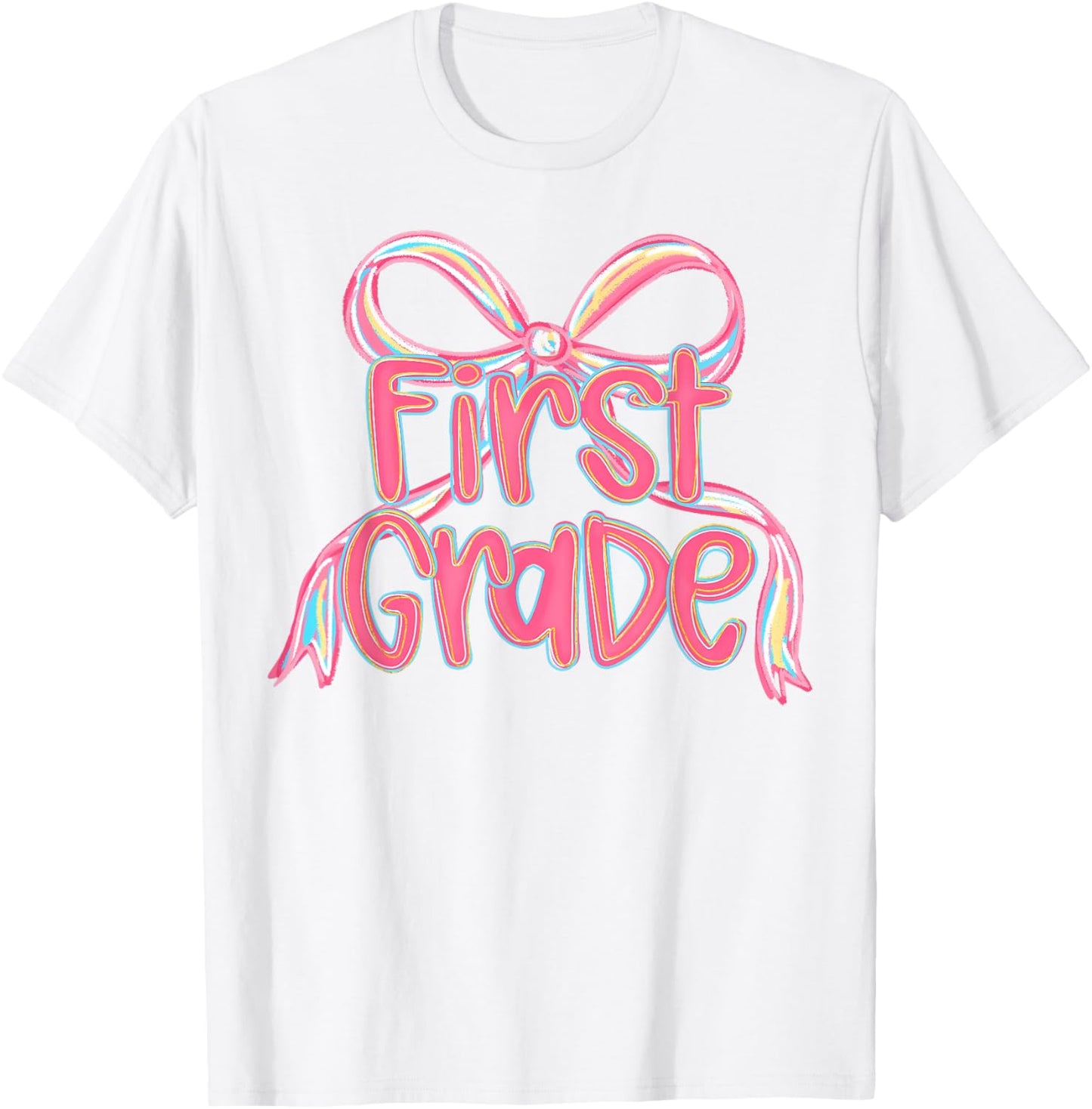 First Grade Back To School 1st Grade Coquette Teachers Girls T-shirt by TeeBrew
