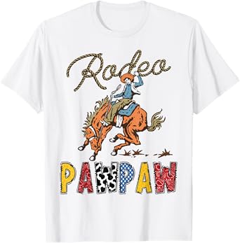 Rodeo Pawpaw Cowboy Cowgirl Birthday Family Matching T-Shirt