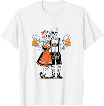 Oktoberfest Woman Wearing a Dirndl Dress Beer T-Shirt
