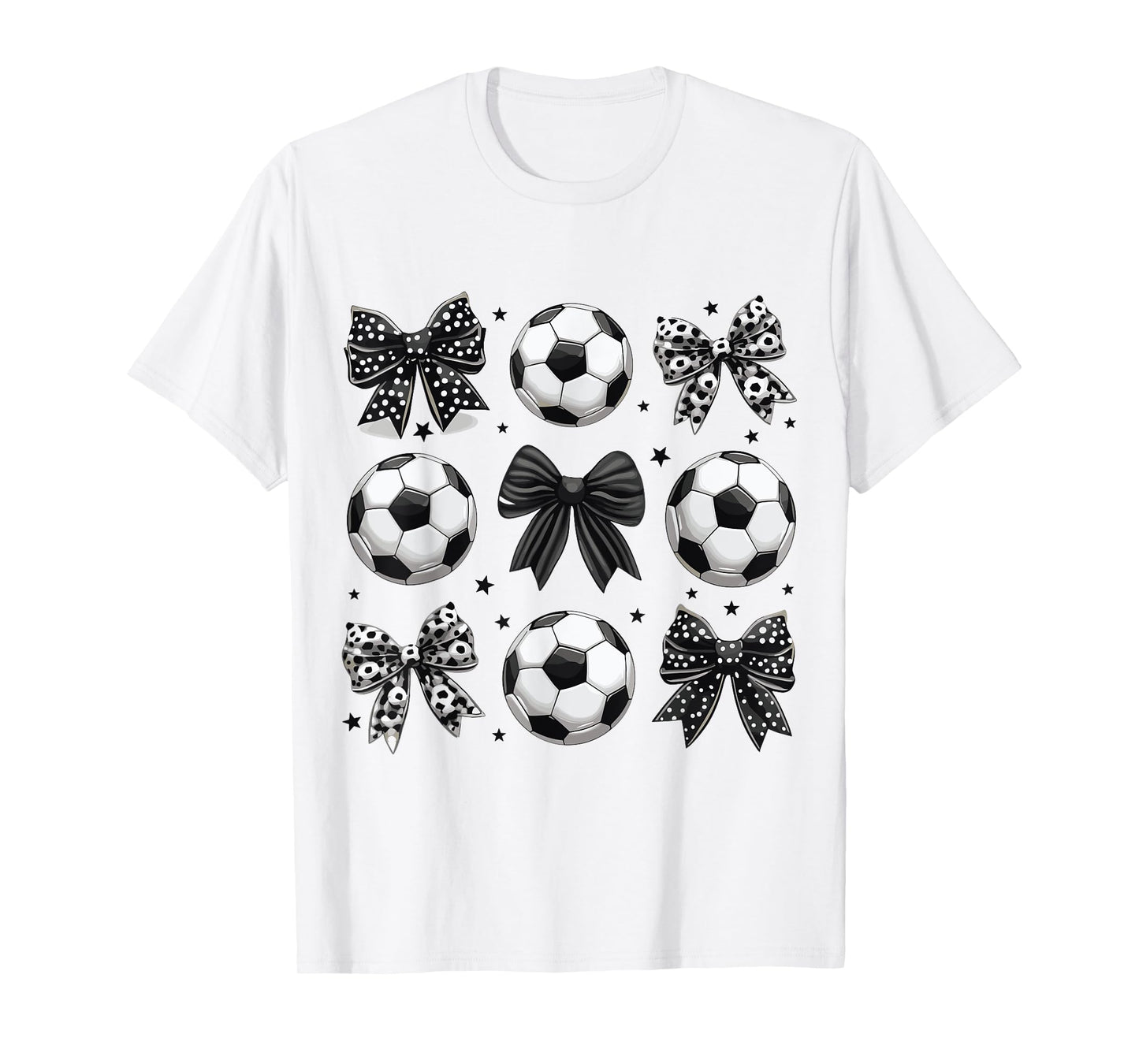 Retro Soccer Bow Game Day Mom Lover Sports Life Cute T-Shirt