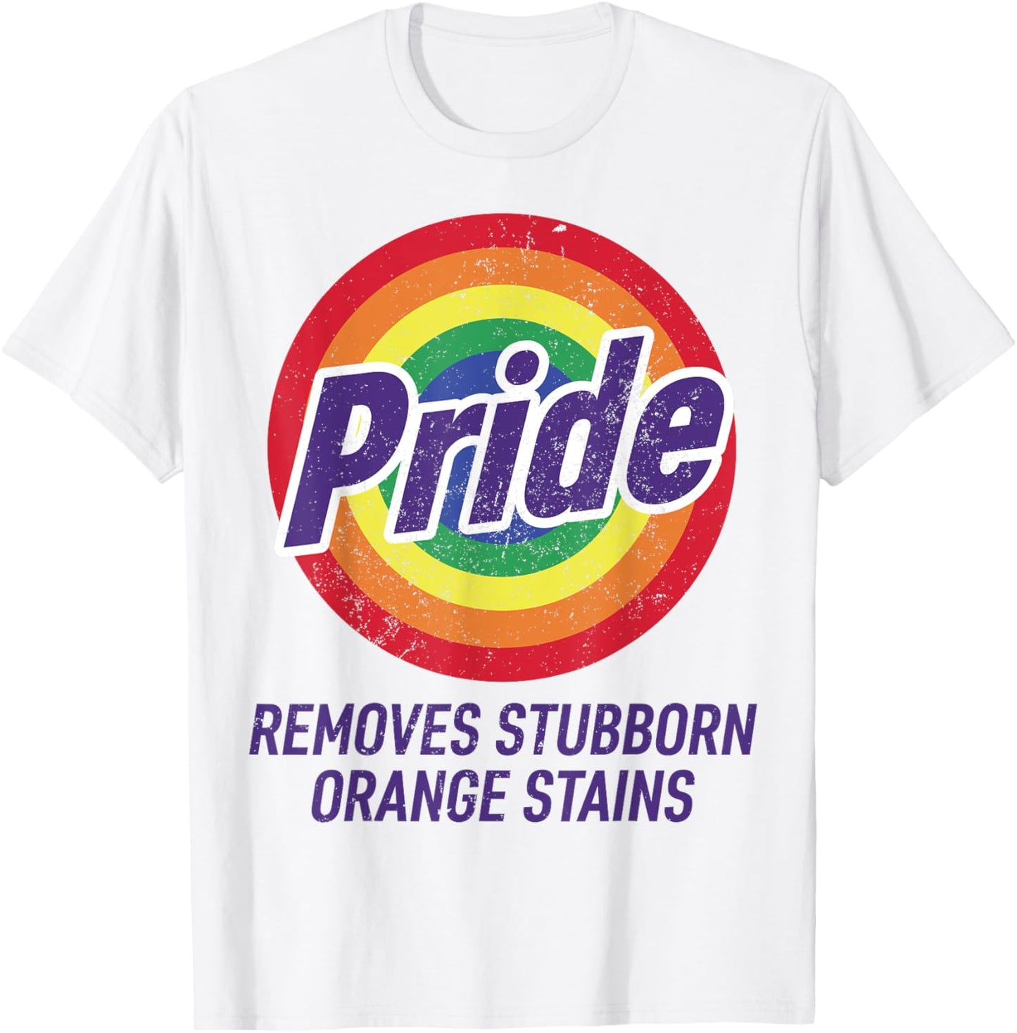 Funny Pride Removes Stubborn Orange Stains Retro LGBTQ Month T-Shirt