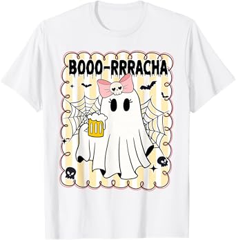 Boo-Rracha Ghost Borracho Beer Mexican Hispanic Halloween T-Shirt