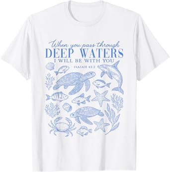 When You Go Through Deep Waters I Will Be With You Women T-Shirt