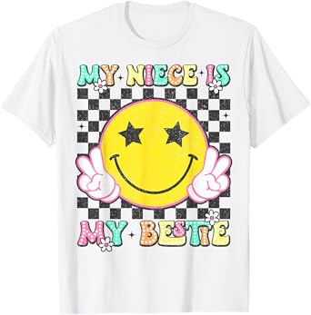Retro My Niece Is My Bestie Aunt And Niece Matching T-Shirt