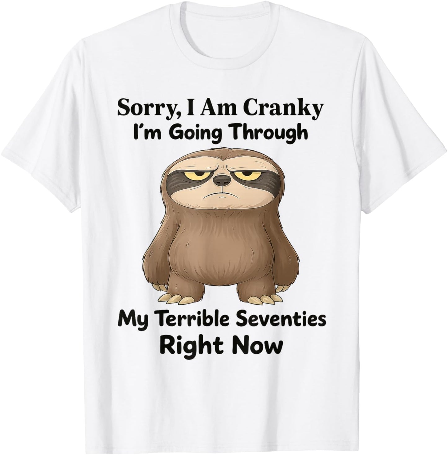 Sloth I'm Going Through My Terrible Seventies Right Now T-Shirt