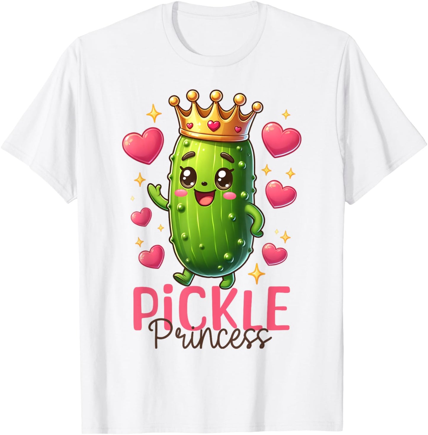 Pickle Princess Funny Pickle Cucumber Girl T-Shirt