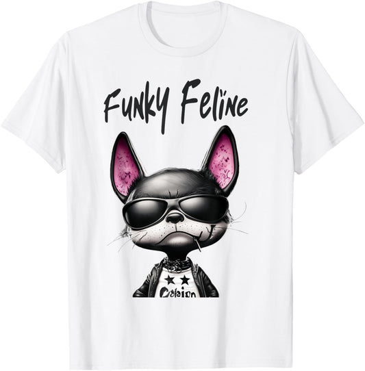 Funny Cat Graphic Funky Cat Street for Men Women Kids T-Shirt