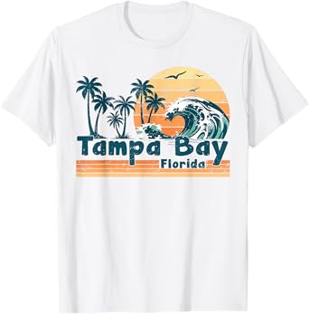 Tampa Bay Florida Beach Vintage Spring Break Vacation Retro T-Shirt