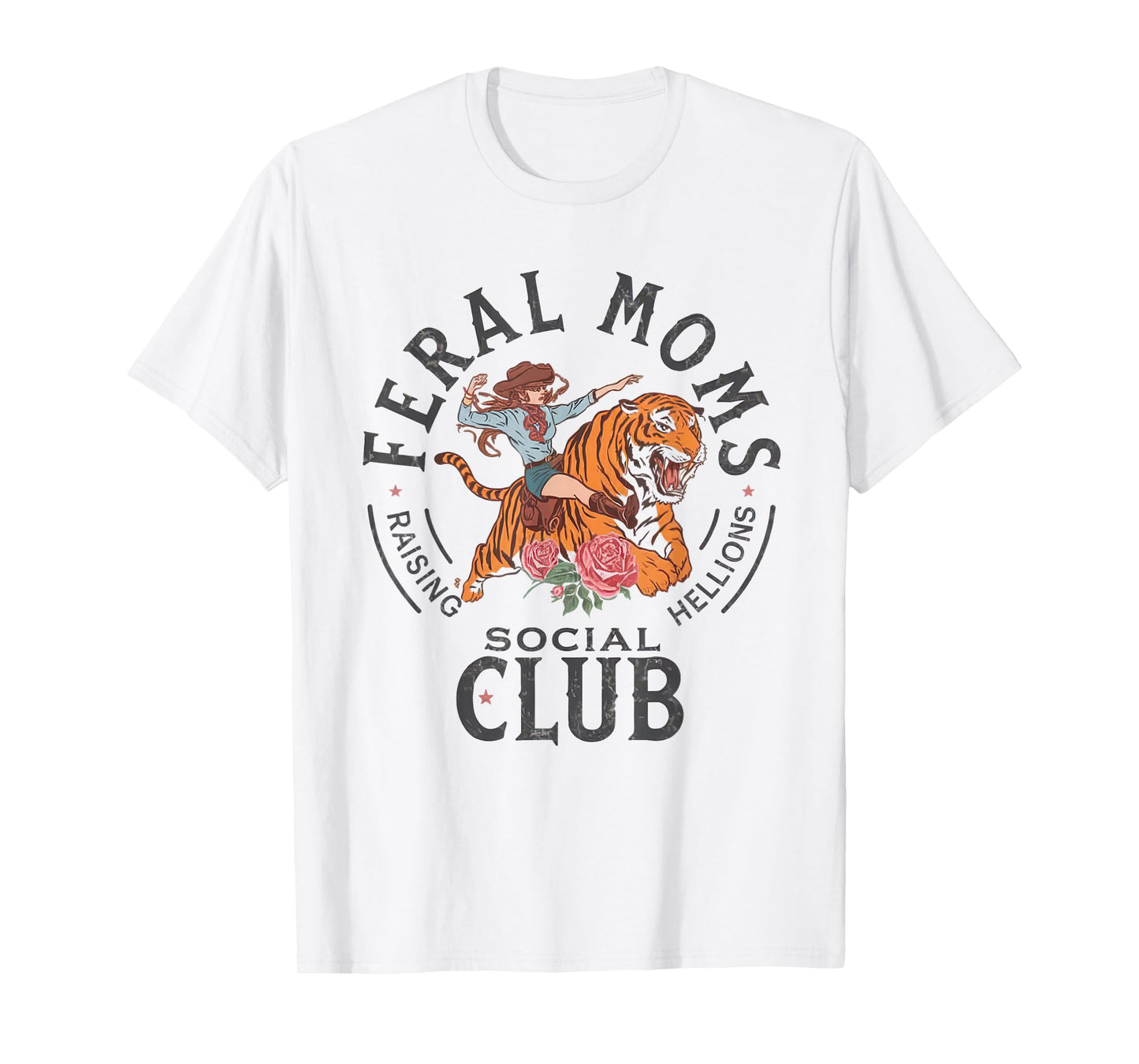 Feral Moms Social Club Shirt Mother Mommy Mama Wife Moms T-Shirt