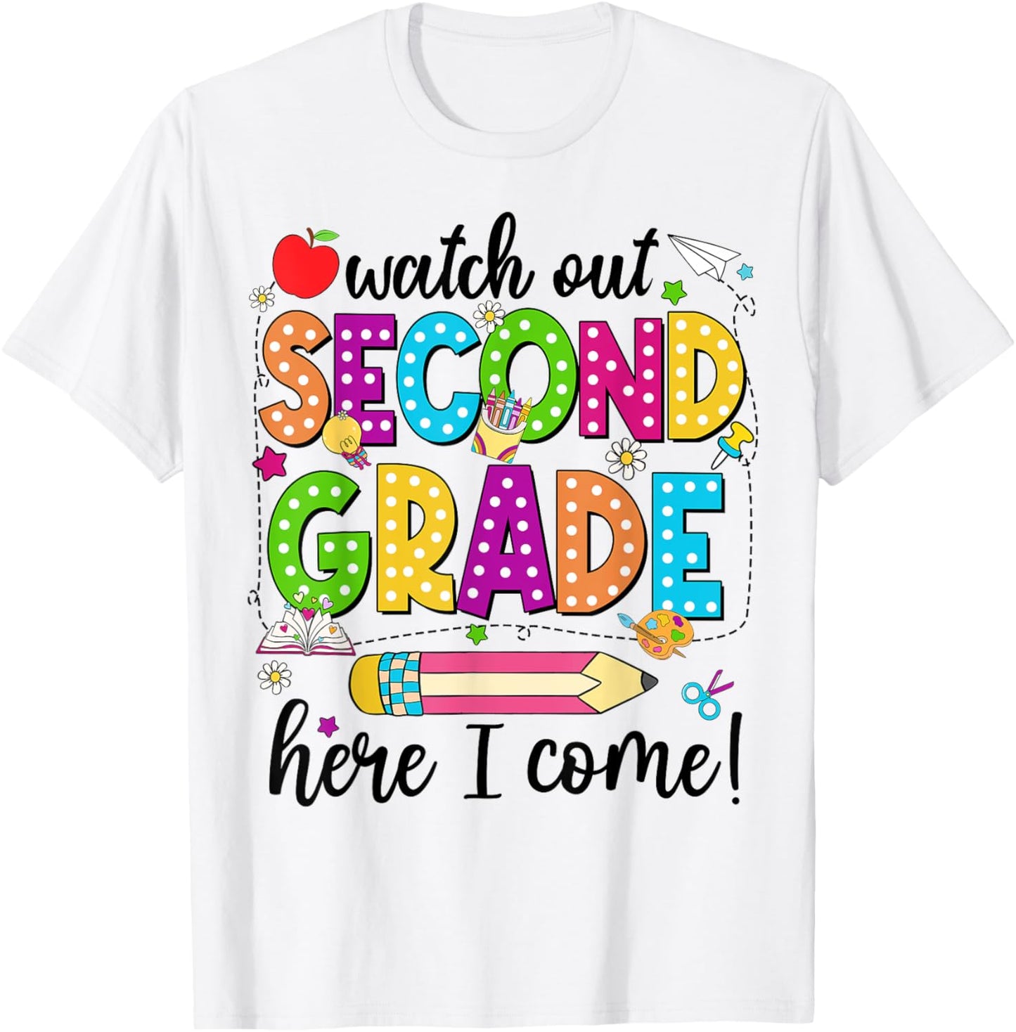 Watch Out Second Grade Back To School Teacher Girls Boys Kid T-shirt by TeeBrew