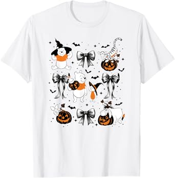 Disney Winnie The Pooh Halloween Spooky Bows Set T-Shirt