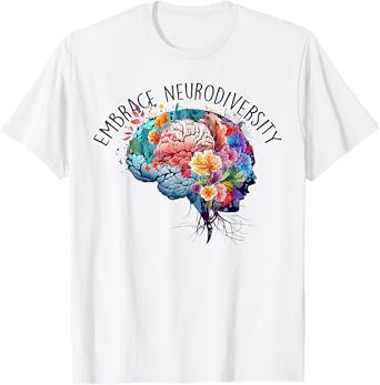 Embrace Autism ASD ADHD Tie Dye Brain Men Women Kids T-Shirt