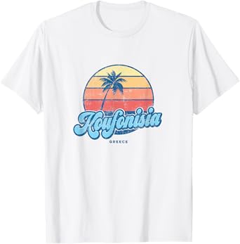 Vintage Koufonisia Greece Classic 70s Retro Surfer T-Shirt