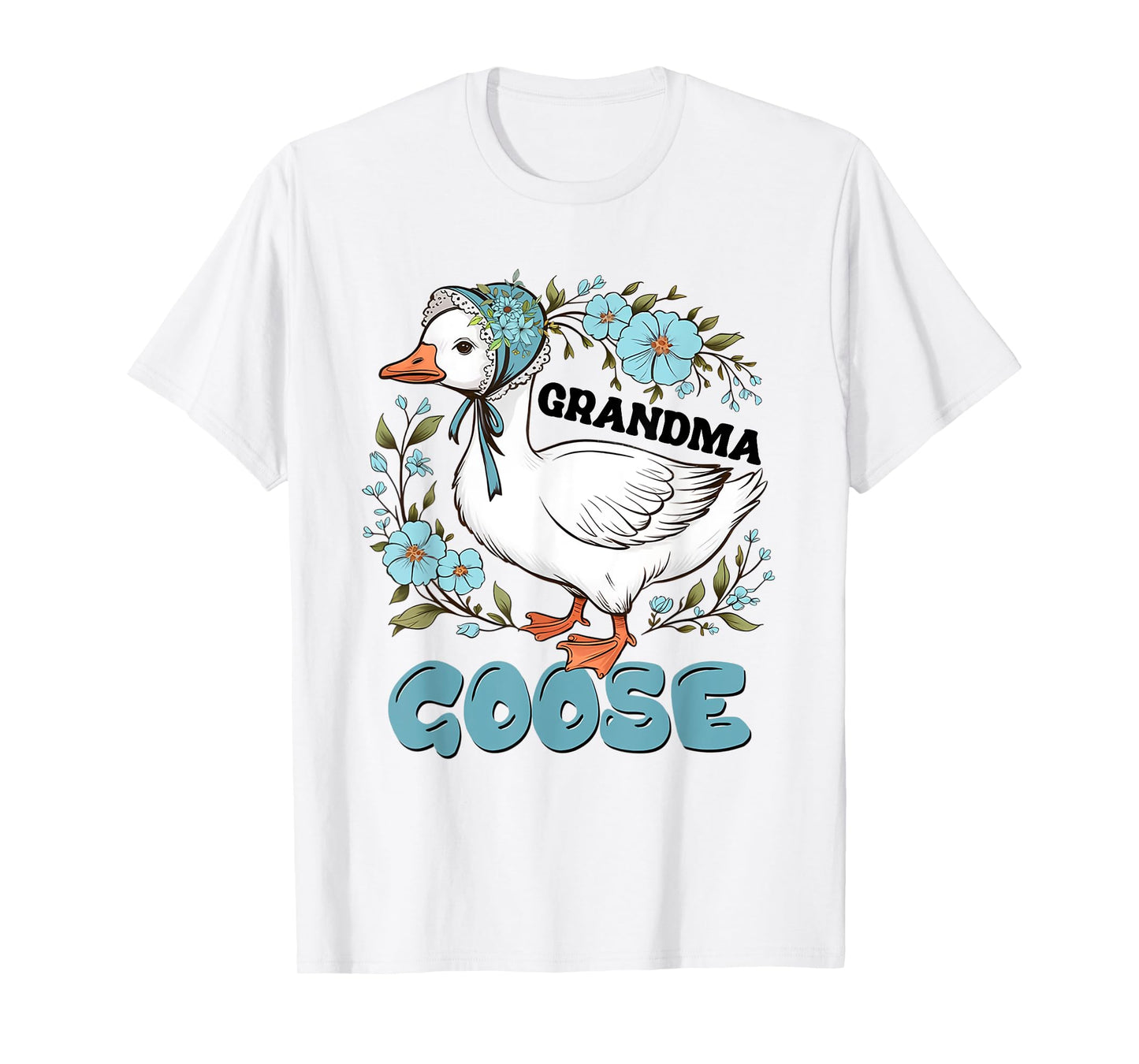 Women Floral Grandma Goose Mother's Day Silly Goose Family T-Shirt