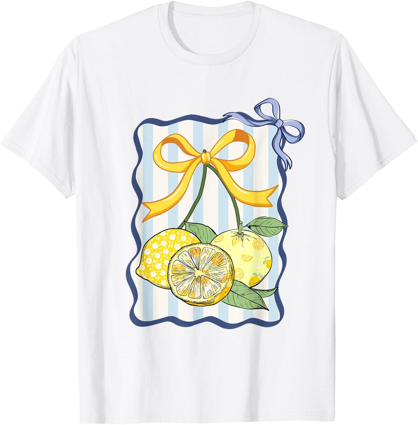 Fancy Lemon Coquette Bow Trendy Lemon Summer Girl Women T-Shirt