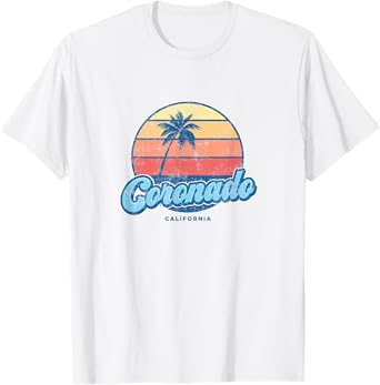 Vintage Coronado California CA Classic 70s Retro Surfer T-Shirt