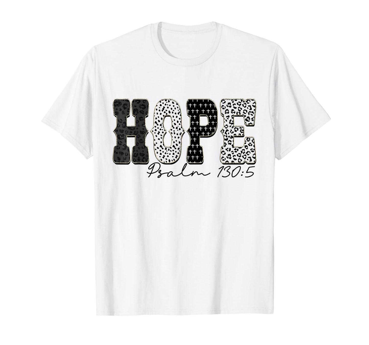 Leopard Hope Christian Bible Verse Jesus Religious Faith T-Shirt