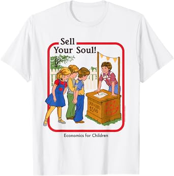 Sell Your Soul Sarcastic Retro Vintage Funny Adult Humor T-Shirt