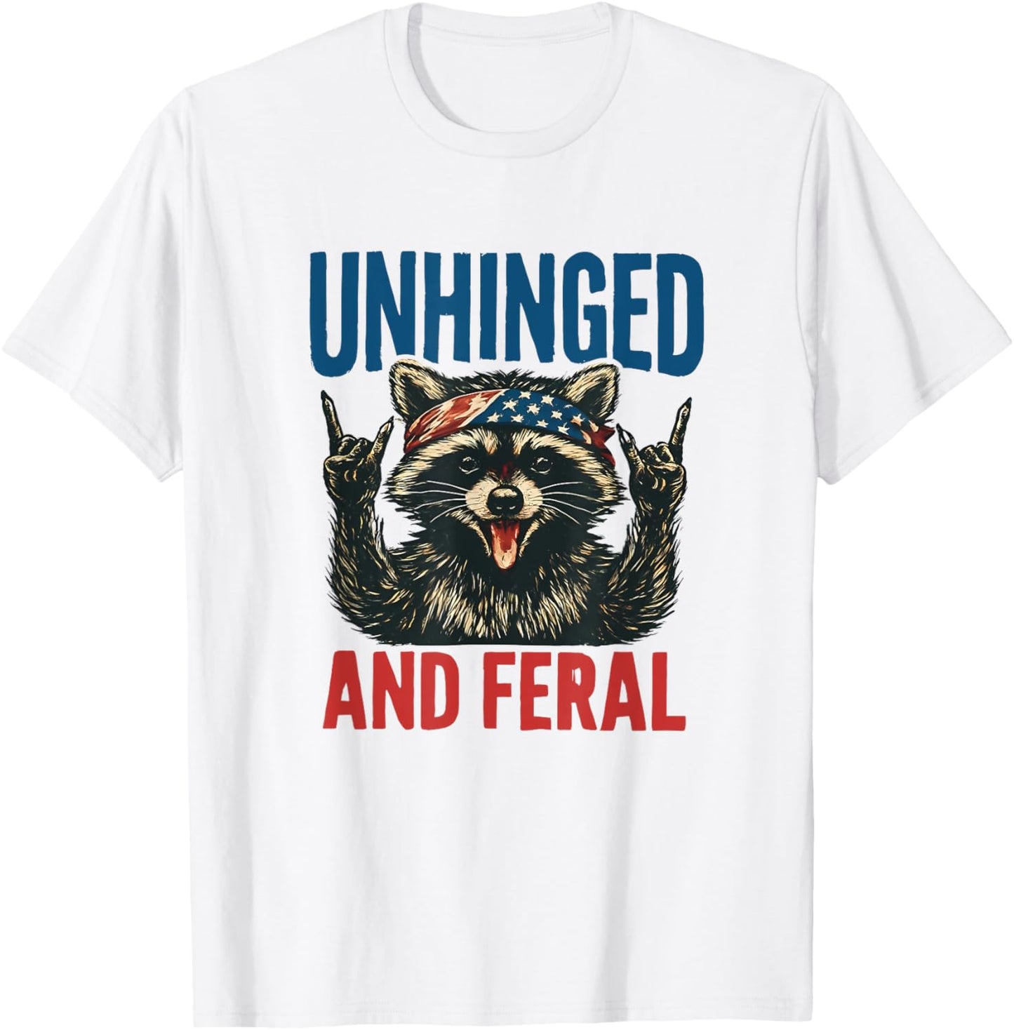 Unhinged and Feral Raccoon Funny Vintage Graphic Toddler Men T-Shirt