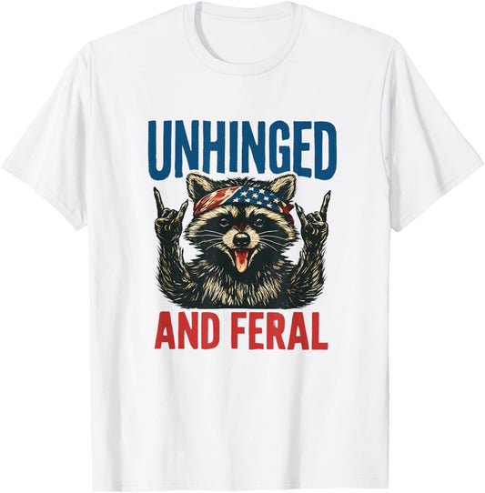 Unhinged and Feral Raccoon Funny Vintage Graphic Toddler Men T-Shirt