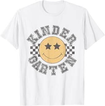 Retro Kindergarten Vibes Teacher Student Back To School T-Shirt