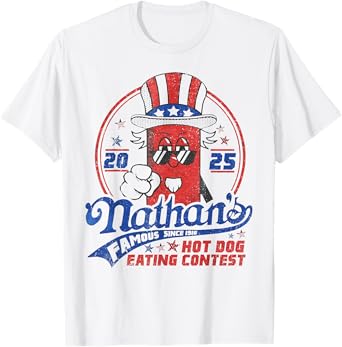 Nathan’s Famous Hot Dog Eating Contest 2025 Funny T-Shirt
