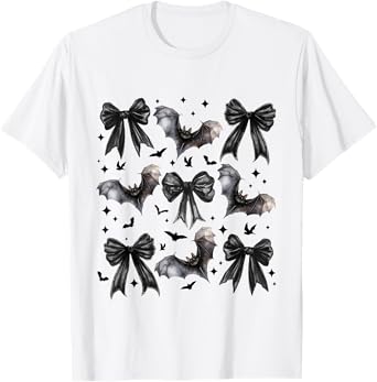Halloween Bat Coquette Bow Halloween Bat Coquette Bows Women T-Shirt