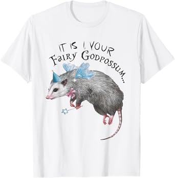 Funny Opossum It Is I Your Fairy Godpossum Women Girls T-Shirt