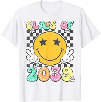 Class of 2039 grow with me Retro kindergarten to graduation T-Shirt