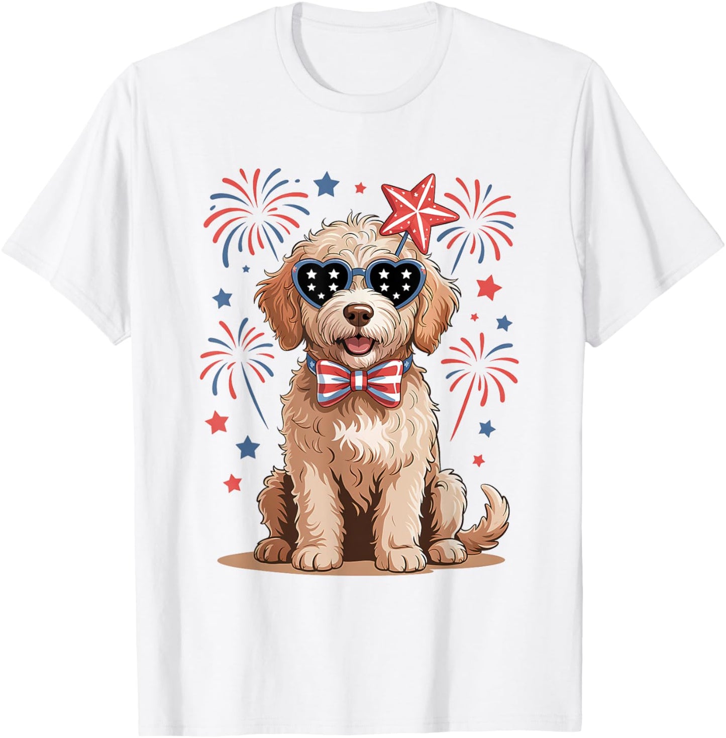 Golden Retriver 4th Of July American Flag Usa Patriotic T-shirt