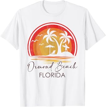 Ormond Beach Florida Summer Vacation Tropical Sunset T-Shirt