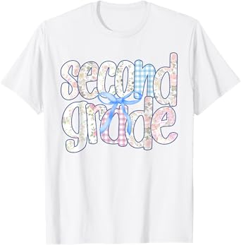Second Grade Coquette Bow Teachers Kids First Day of School T-Shirt