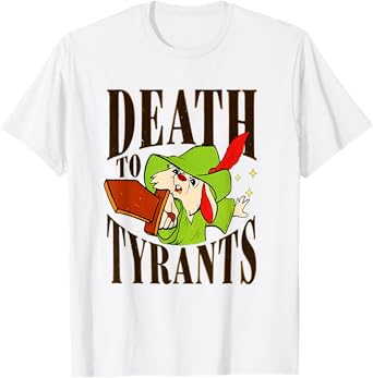 Retro Rabbit Death To Tyrants Vintage 90s Funny Quote T-Shirt