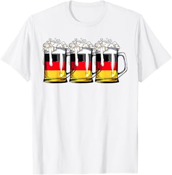 Oktoberfest Drinking Men Vintage German Flag Beer Mug Prost T-Shirt