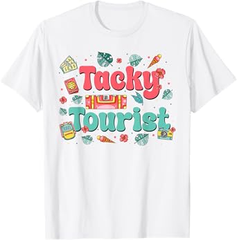 Funny Tourist Costume Tie Dye Tacky Traveler Tacky Tourist T-Shirt