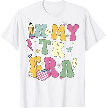 In My TK Era Transitional Kindergaten Groovy Back to School T-Shirt