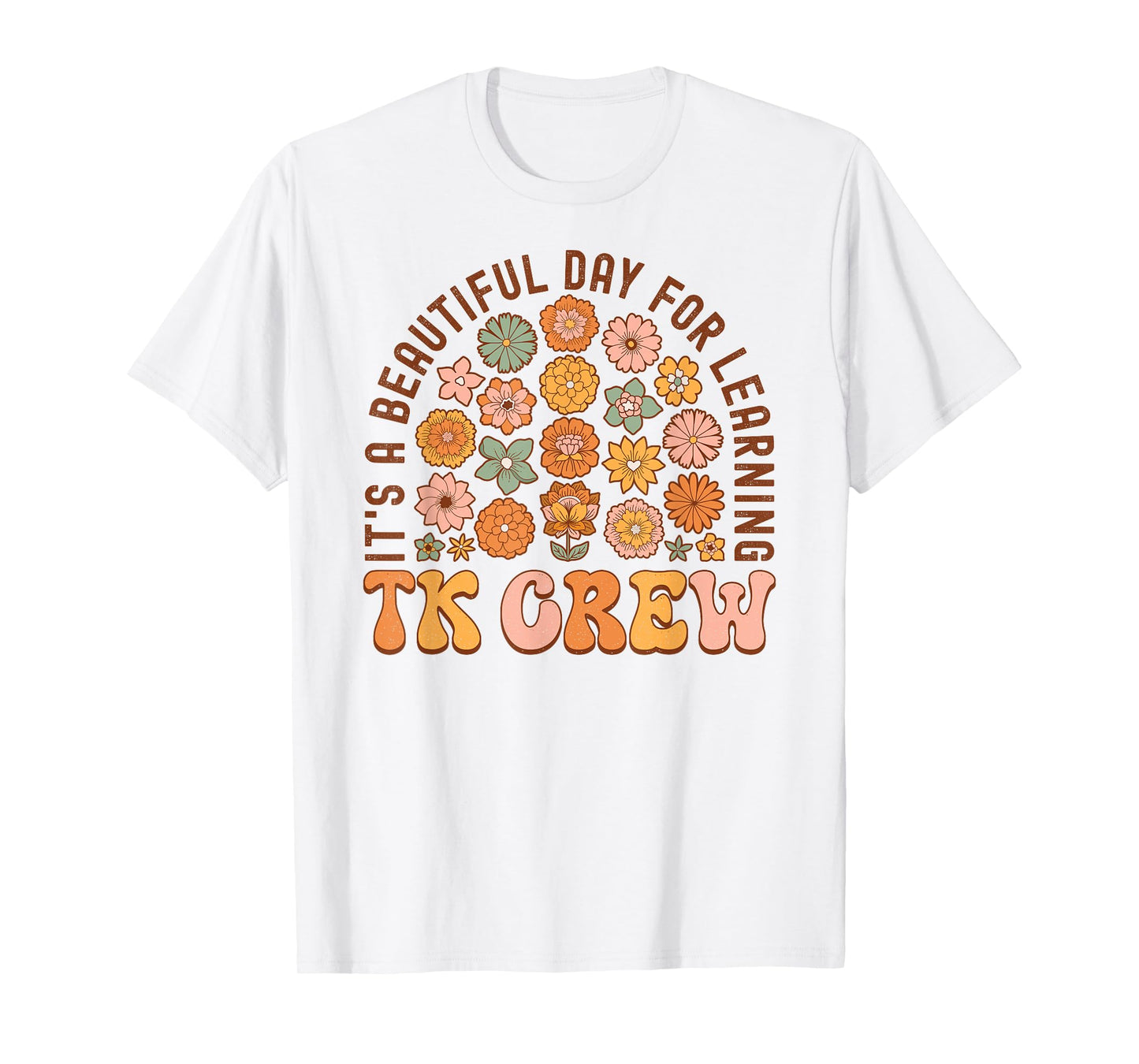 TK Crew Wildflower Retro TK Teacher Daisy Kid Back to School T-Shirt