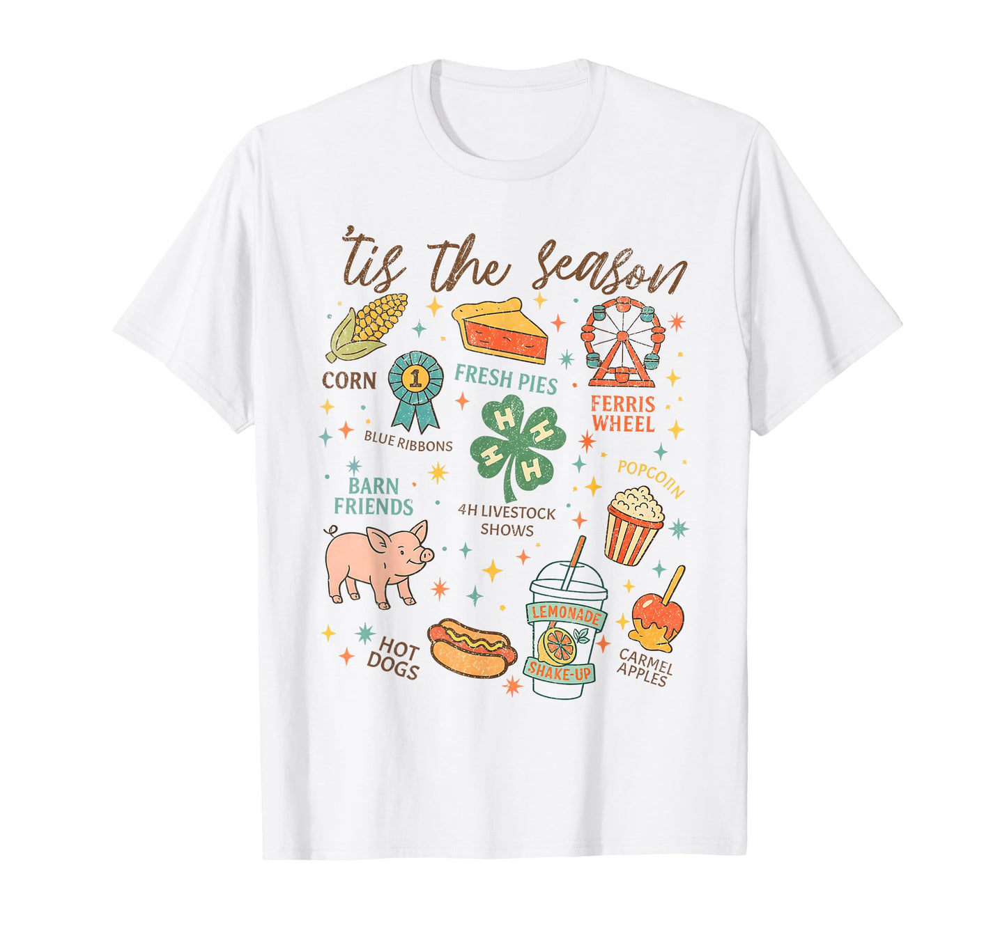 Tis The Season State Fair Livestock Shows Fair Week Tired T-Shirt