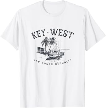 Key West Fishing Boat Conch Republic Tackle Gift T-Shirt