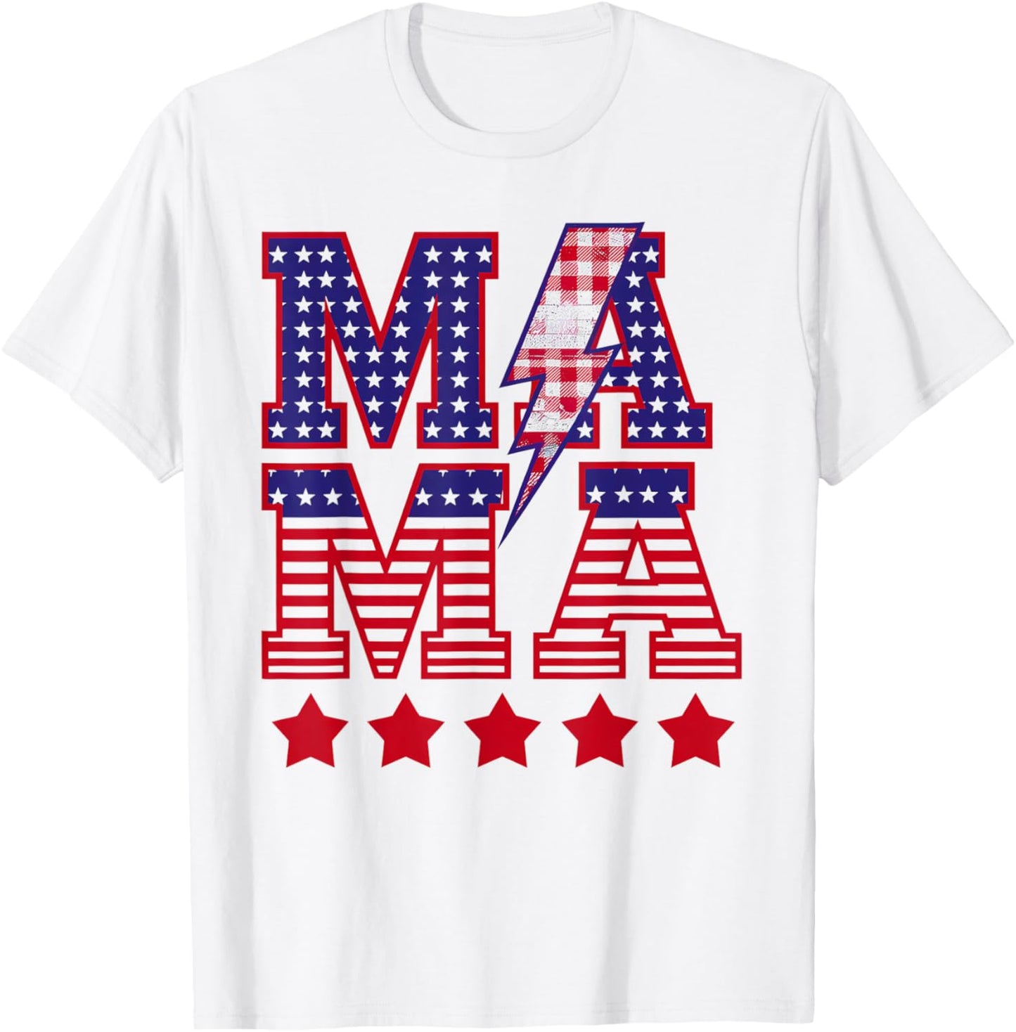 Mama 4th Of July American Family Vintage Matching T-shirt