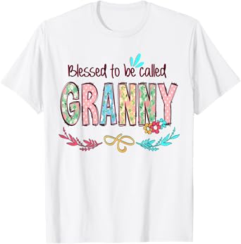 Blessed to Be Called Granny Floral Mother's Day T-Shirt