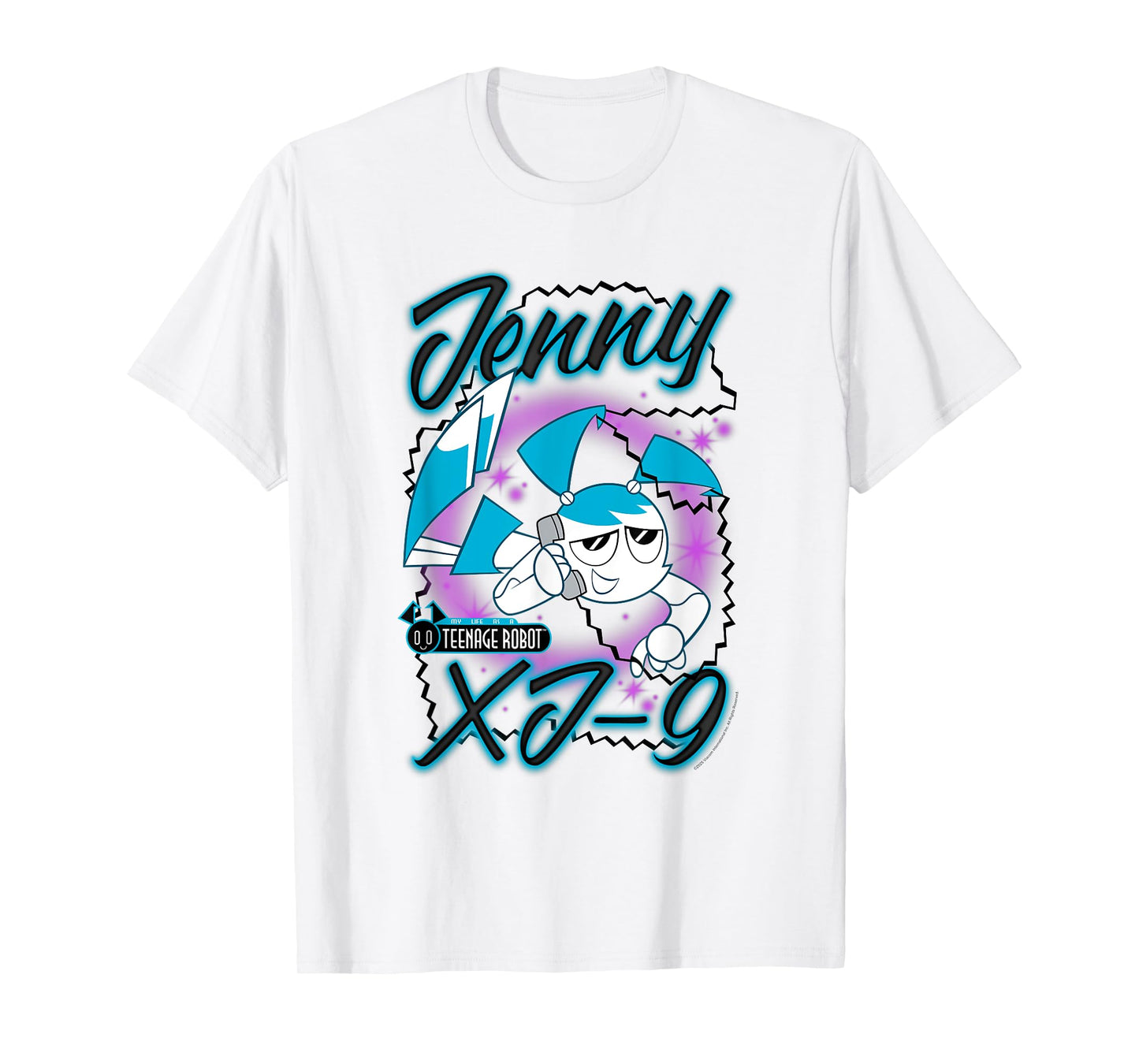My Life as a Teenage Robot Jenny Airbrush Cartoon T-Shirt
